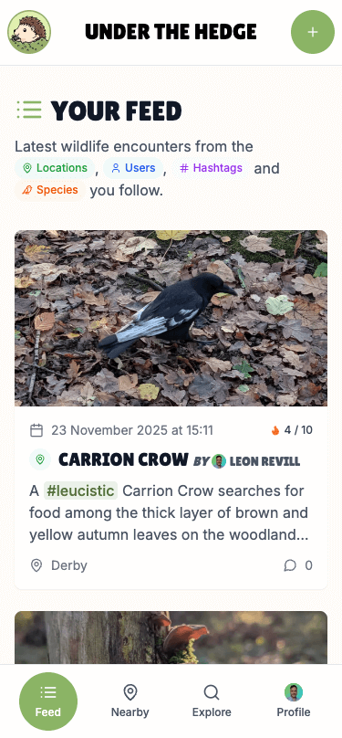 Personalized wildlife feed